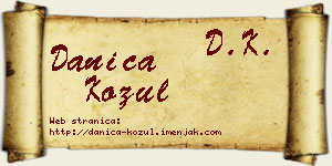 Danica Kožul vizit kartica